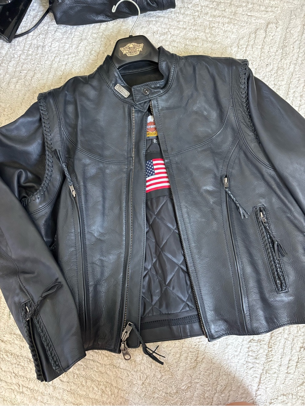 Harley Davidson Willie g leather jacket w vest